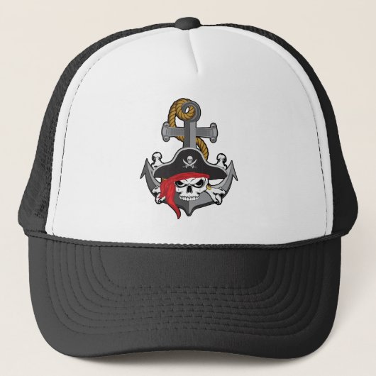 Piraat Schedelanker Trucker Pet (Voorkant)