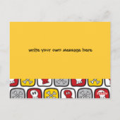 Piraat / schedels & botten leuk voor kinderen briefkaart (Achterkant)