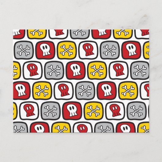 Piraat / schedels & botten leuk voor kinderen briefkaart (Voorkant)