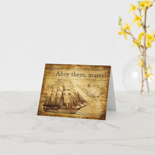 piraat schip kaart (Gele Bloem)