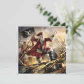 Piraat Sinterklaas Feestdagenkaart (Staand voorkant)