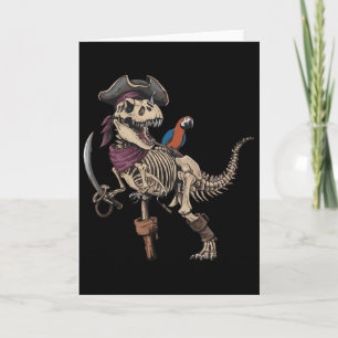 Piraat Skelet Dinosaur T Rex Grappige Tyrannosauru Kaart
