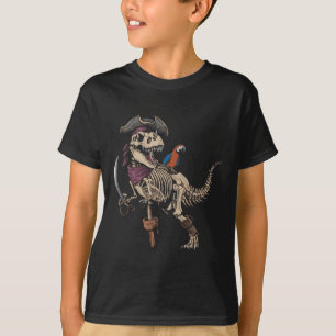 Piraat Skelet Dinosaur T Rex Grappige Tyrannosauru T-shirt