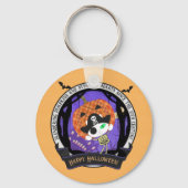 Piraat skelet kat rond sleutelhanger (Voorkant)