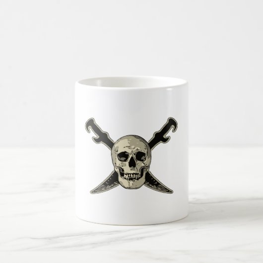 Piraat (Skull) - Witte 11 oz Classic White Mok (Center)