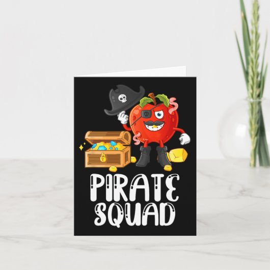 Piraat squad grappige appel leraar praat als piraa kaart (Voorkant)
