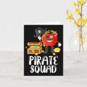 Piraat squad grappige appel leraar praat als piraa kaart (Gele Bloem)
