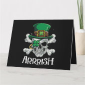 Piraat St. Patrick's Day Arrrish Leprechaun Jongen Kaart (Achterkant)