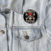 Piraat steve ronde button 5,7 cm (In situ)