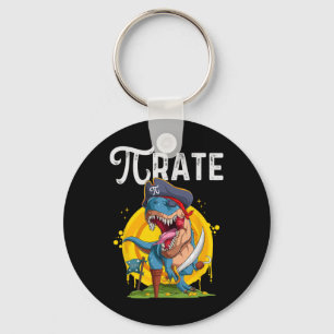 Piraat T-rex Pi Rate Dino Pi Rate Wiskunde Geek Gr Sleutelhanger