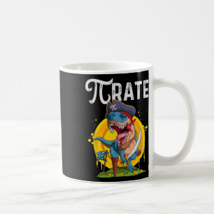 Piraat T-rex Pi Rate Dino Pi Rate Wiskundegek Fun  Koffiemok