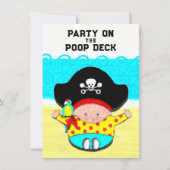 Piraat Thema Baby Shower Kaart (Voorkant)