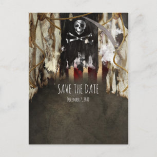 Piraat thema feest uitnodigingen save the date