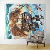 Piraat Thema 'Shiver My Timbers' Wandkleed (In Situ (horizontaal))