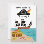 Piraat Thema Verjaardagsfeestje  Kaart (Voorkant)