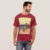 Piraat uit grootmoeders tijd, gestrand op een onbe t-shirt (Voorkant volledig)