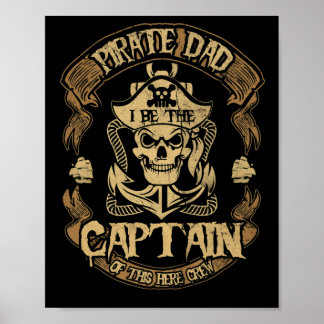 Piraat Vader Wees De Kapitein Vaderdag Poster