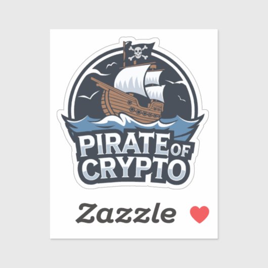 Piraat van Crypto Sticker (Vel)