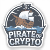 Piraat van Crypto Sticker (Voorkant)