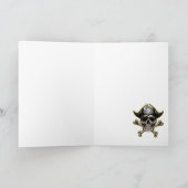 Piraat Verjaardag Kind Gelukkig Verjaardag Kaart (Binnen)