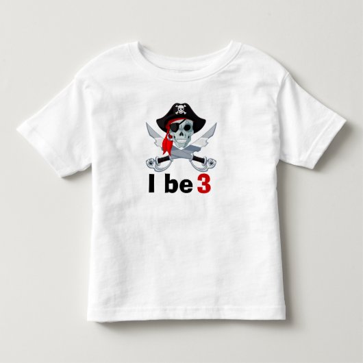 Piraat Verjaardag Kinder Shirts (Voorkant)