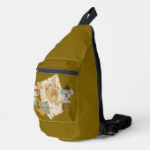 Piraat Verjaardag Schatjager Sling Bag (Rechterhoek)