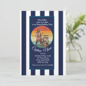 Piraat Verjaardagsavontuur Kaart (Staand voorkant)