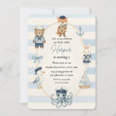 Piraat verjaardagsfeestje | Schattige Ahoy Kapitei Kaart (Voorkant)