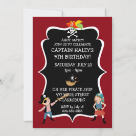 Piraat verjaardagsfeestje voor kinderen kaart