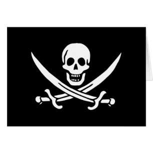 Piraat Vlag Schedel Gekruiste Zwaarden