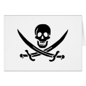 Piraat Vlag Schedel Gekruiste Zwaarden (Voorkant Horizontaal)