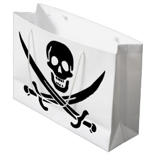 Piraat Vlag Schedel Gekruiste Zwaarden Groot Cadeauzakje