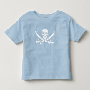Piraat Vlag Schedel Gekruiste Zwaarden Kinder Shirts