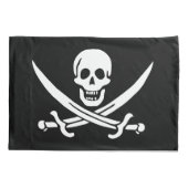 Piraat Vlag Schedel Gekruiste Zwaarden Kussensloop (Achterkant)