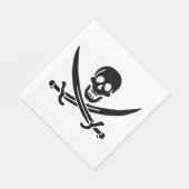 Piraat Vlag Schedel Gekruiste Zwaarden Servet (Hoek)