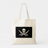Piraat Vlag Schedel Gekruiste Zwaarden Tote Bag (Achterkant)