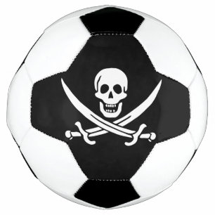 Piraat Vlag Schedel Gekruiste Zwaarden Voetbal