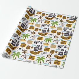 Piraat voor kinderen cadeaupapier