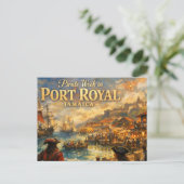 Piraat week in port royal briefkaart (Staand voorkant)