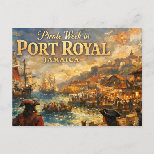 Piraat week in port royal briefkaart (Voorkant)