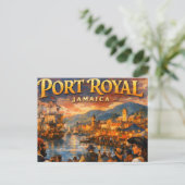 Piraat week in port royal briefkaart (Staand voorkant)