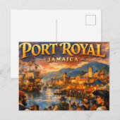 Piraat week in port royal briefkaart (Voorkant / Achterkant)