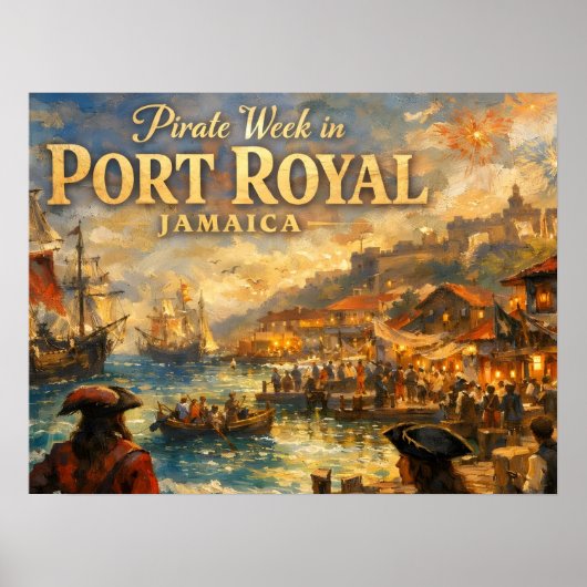 Piraat week in port royal poster (Voorkant)
