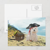 Piraat Westie Briefkaart (Voorkant / Achterkant)