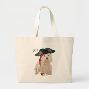 Piraat Westie Grote Tote Bag