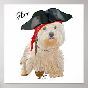 Piraat Westie Poster