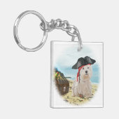 Piraat Westie Sleutelhanger (Voorkant Links)