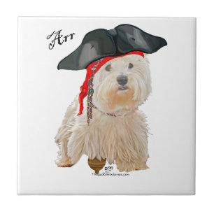 Piraat Westie Tegeltje