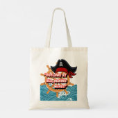 Piraat wiel citaat tote bag (Achterkant)