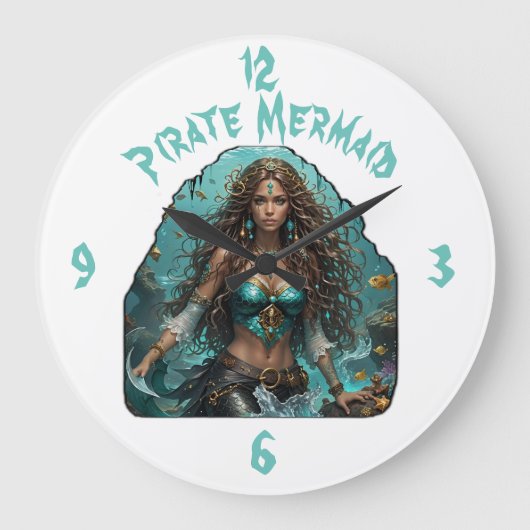 Piraat Zeemeermin Lady Thunder_Cove Grote Klok (Voorkant)